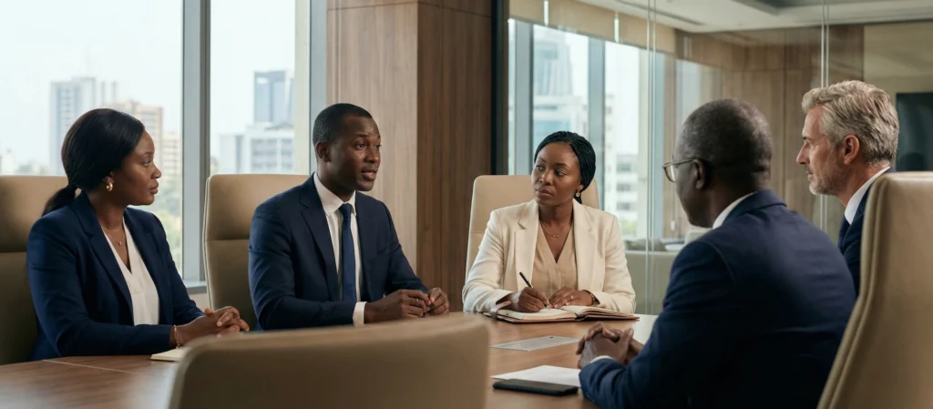 Réunion avec interprétation consécutive à Abidjan